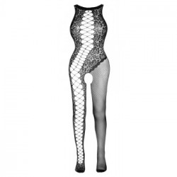 NoXqse Catsuit - Tutina Intima, Monopezzo, Cavallo Aperto, Nera, Taglia S-L