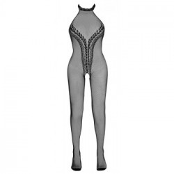 NoXqse Catsuit - Tutina Intima, Nera, in Pizzo, Seducente, Taglia S-L