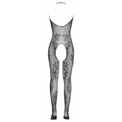 NoXqse Catsuit - Tutina Intima, Rete Fine, Nera, Intrigante, Taglia S-L