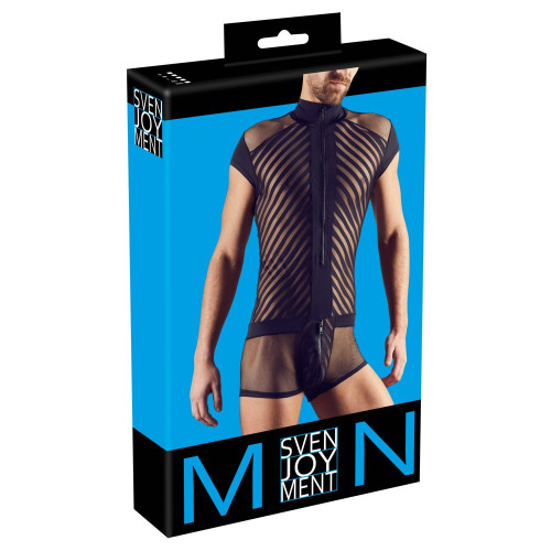 Svenjoyment Playsuit - Body da Uomo, Nero,...
