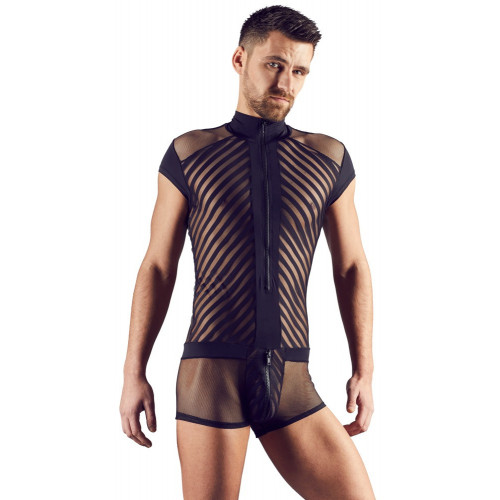 Svenjoyment Playsuit -Body da Uomo, Nero,...