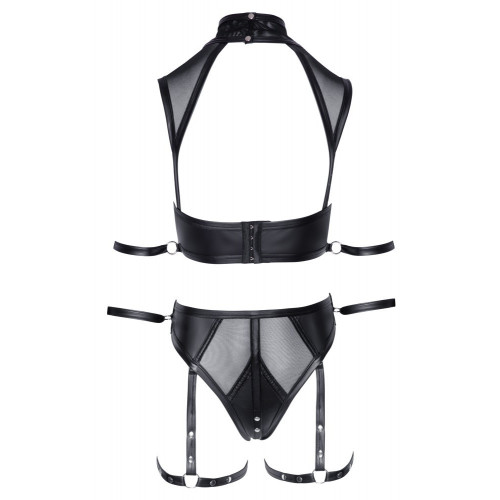 Cottelli Bondage Top and Briefs Black -...