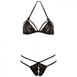 Cottelli Lingerie Lace Set - Completino Intimo, Nero, Sensuale, Taglia L