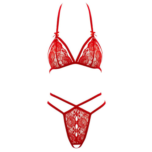 Cottelli Lingerie Lace Set Red - Completino...