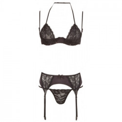 Cottelli Lingerie Bra Set - Completino Intimo, Nero, Sensuale, Taglia 75B/S