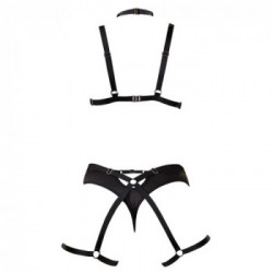 Cottelli Lingerie Harness Set - Completino Intimo, Nero, Minimal, Senza Cavallo, Taglia S-L
