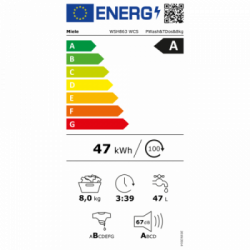 Miele WSH 863 WCS - Lavatrice a Carica Frontale, PowerWash e TwinDos, 8 Kg, 1400 Giri, Classe A