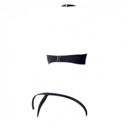 Cottelli Collection Bra and String - Completino Intimo, Nero, Coppe Aperte, Taglia 75B/S