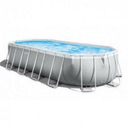 Intex 26798NP Prisma Ovale - Piscina Fuori Terra Ovale 610x305x122 cm con Pompa Filtro, Scaletta Doppia, Telo Base e Copertura