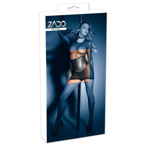 Zado Leather Waist Cincher - Corsetto Nero,...