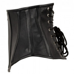 Zado Leather Waist Cincher - Corsetto Nero, Pelle, Intrigante, Taglia 61 cm