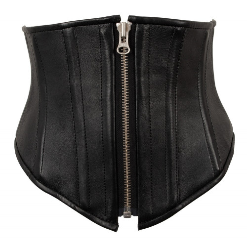 Zado Leather Waist Cincher - Corsetto Nero,...