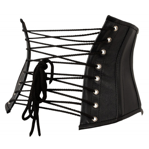 Zado Leather Waist Cincher - Corsetto Nero,...