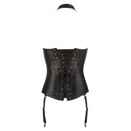 Zado Leather Corsage - Corsetto Nero, Pelle,...