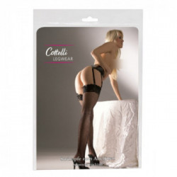 Cottelli Legwear Net Stockings Lace - Calze a Rete Nere, Taglia M-L