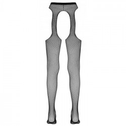 Cottelli Legwear Suspender Tights - Calze a Rete Nere, Taglia L-XL