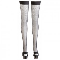 Cottelli Legwear Hold Up Stockings - Calze a Rete Nere, Taglia S