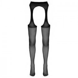 Cottelli Legwear Suspender Tights - Collant Color Nero, Taglia S-M