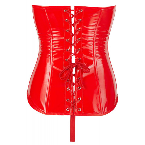 Black Level Vinyl Corset - Rosso, Lucido, Seno...
