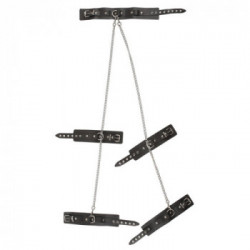 Zado Leather All Over Restraints - Collare, Polsiere, Cavigliere in Pelle, Costrizione