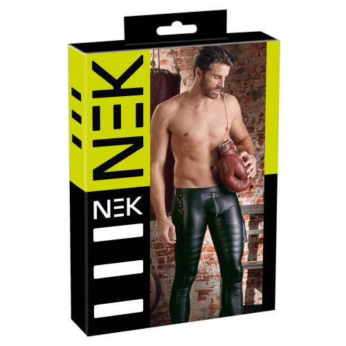 Nek Men's Trousers - Pantalone Nero, Biker,...