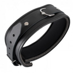 Zado Leather Collar - Collare in Pelle, Nero, Taglia S-M