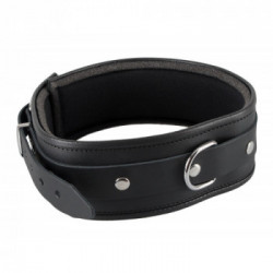 Zado Leather Collar - Collare in Pelle, Nero, Taglia L-XL