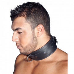 Zado Leather Collar - Collare in Pelle, Nero, Taglia L-XL