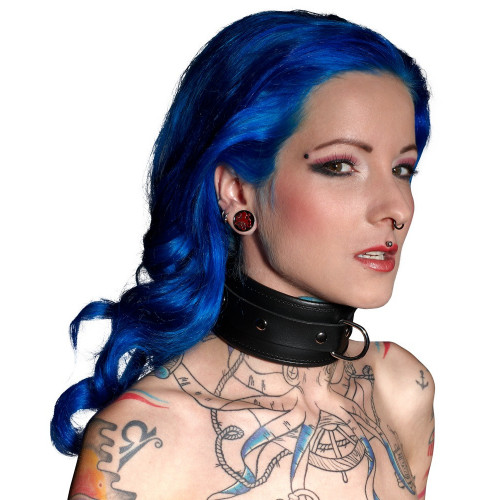 Zado Leather Collar - Collare in Pelle, Nero,...