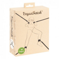 Vegan Fetish Bed Restraint Vegan - Cinghie per Letto con Polsiere e Cavigliere, Colore Nero 