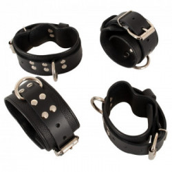 Zado Leather Bed Restraint - Cinghie per Letto con Polsiere e Cavigliere, Colore Nero 