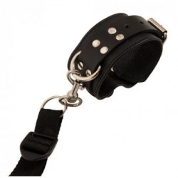 Zado Leather Bed Restraint - Cinghie per Letto con Polsiere e Cavigliere, Colore Nero 