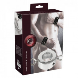 Fetish Collection Handcuffs and Cock Ring - Polsiere con Catena e Anello per il Pene