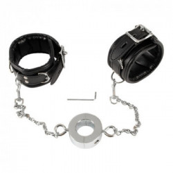 Fetish Collection Handcuffs and Cock Ring - Polsiere con Catena e Anello per il Pene