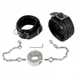 Fetish Collection Handcuffs and Cock Ring - Polsiere con Catena e Anello per il Pene