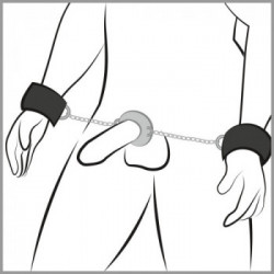 Fetish Collection Handcuffs and Cock Ring - Polsiere con Catena e Anello per il Pene