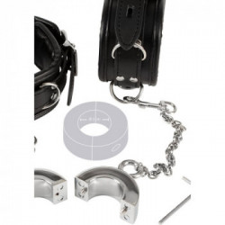 Fetish Collection Handcuffs and Cock Ring - Polsiere con Catena e Anello per il Pene