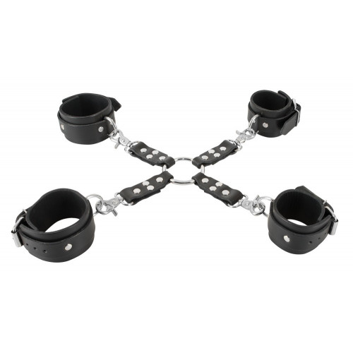 Zado Leather Restraint Set Hogtie - Polsiere e...