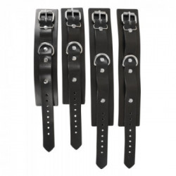 Zado Leather Restraint Set Hogtie - Polsiere e Cavigliere in Pelle, Costrizione