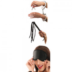 Fetish Fantasy Lover's Fantasy Kit - Set Bondage, Manette + Frustino + Maschera per Occhi