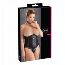 Cottelli Curves Corsage - Corsetto Nero con Seno Scoperto, Taglia 4XL