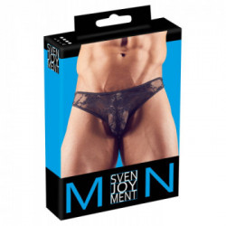 Svenjoyment Men's Briefs Lace - Slip da Uomo con Pizzo, Nero Trasparente, Taglia M