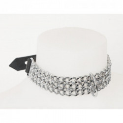 Zado Chain Collar - Collare Metallico, Regolabile, Chiusura Fibbia