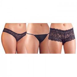 Cottelli Lingerie Briefs Set - Set da 3 Slip Diversi, Taglia L