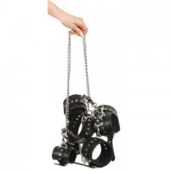 Zado Bondage Set - Bondage ,Pelle, Collare, Polsiere , Cavigliere, Unisex
