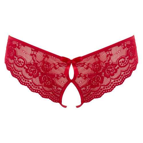 Cottelli Lingerie Lace Briefs Crotchless - Slip...