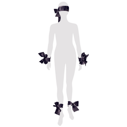 Bad Kitty Satin Ribbon Set - 5 Nastri in Raso,...