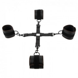 Vegan Fetish Handcuffs & Ankle Cuffs - Set Bondage, Manette, Look Pelle, Vegano