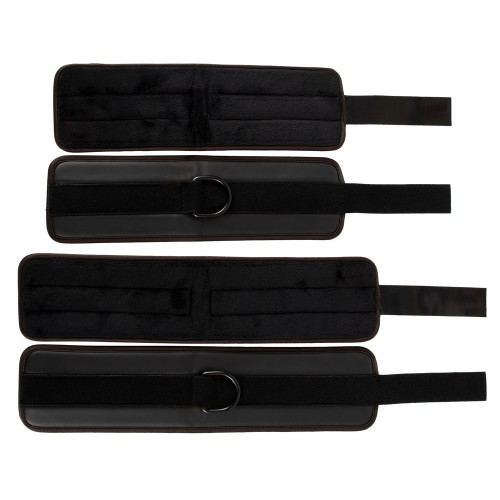 Vegan Fetish Handcuffs & Ankle Cuffs - Set...