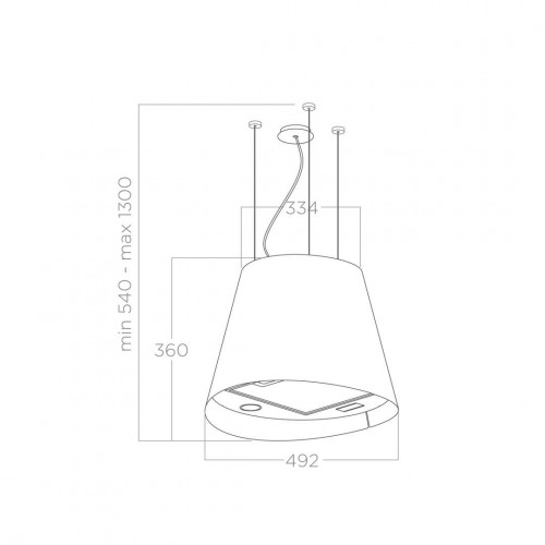 Elica JUNO WH/F 51 - Cappa Filtrante Sospesa,...